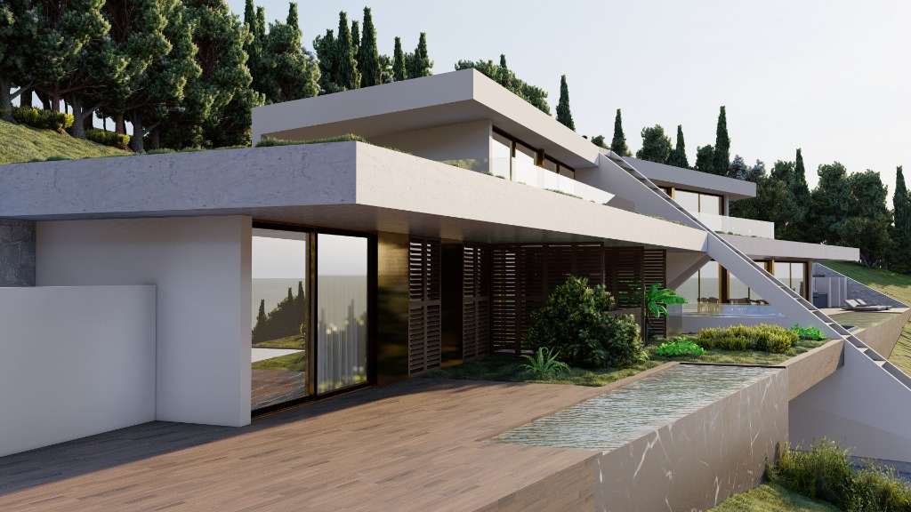 Ortus Villa Terrace and Pool - CUBICS Architecture, Georgios Kyriakopoulos Architect & Mihaela Shtirkova Civil Engineer